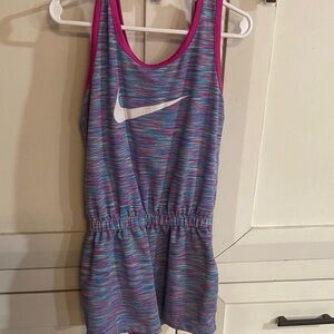 Nike Purple and Blue Athletic Romper